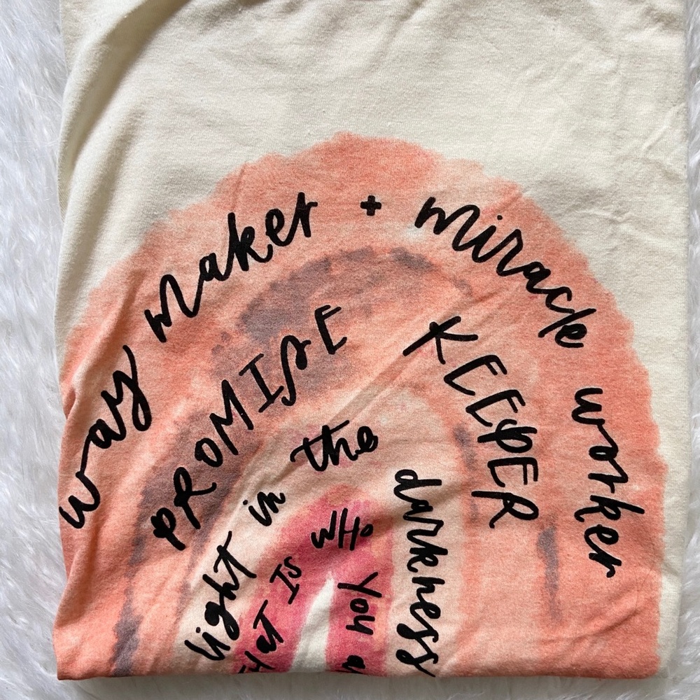 {faith} way maker rainbow boho short sleeve tee - Picture 7 of 9